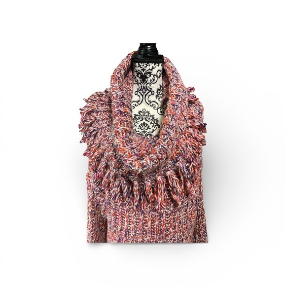Free People FP One Kinsley Fringe Cowl-neck Sweater Sz-Xsmall - Picture 3 of 7